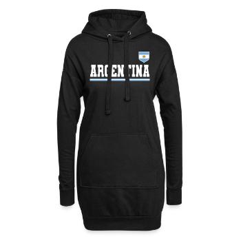Argentinien Geschenk Argentina Argentine Flagge - Hoodie-Kleid - Schwarz - Vorne