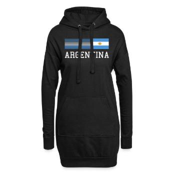 Argentinien Geschenk Argentina Argentine Flagge - Hoodie-Kleid - Schwarz - Vorne