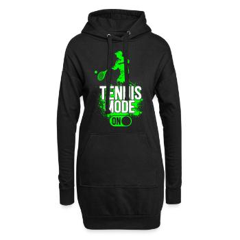Funny Tennis Player Racket Tennis - Hoodie-Kleid - Schwarz - Vorne