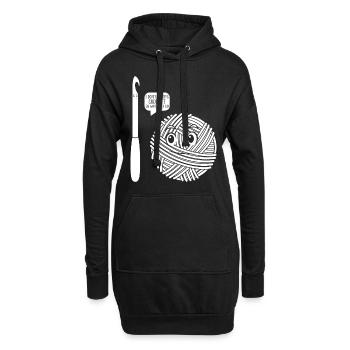 Je ne fais pas toujours du crochet oh attendez je le fais - Funny Cr - Sweat-shirt à capuche long Femme - noir - Devant