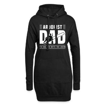 Arboriste Papa L’idole Le mythe Le chirurgien des arbres - Sweat-shirt à capuche long Femme - noir - Devant