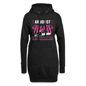 Maman arboriste L’idole Le mythe Le spécialiste des arbres - Sweat-shirt à capuche long Femme - noir - Devant