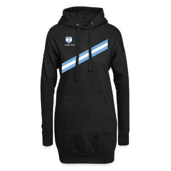 Argentinien Geschenk Argentina Argentine Flagge - Hoodie-Kleid - Schwarz - Vorne