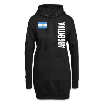Argentinien Geschenk Argentina Argentine Flagge - Hoodie-Kleid - Schwarz - Vorne