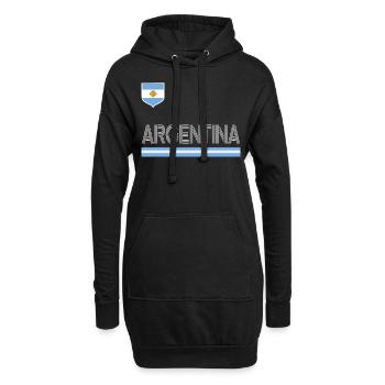 Argentinien Geschenk Argentina Argentine Flagge - Hoodie-Kleid - Schwarz - Vorne