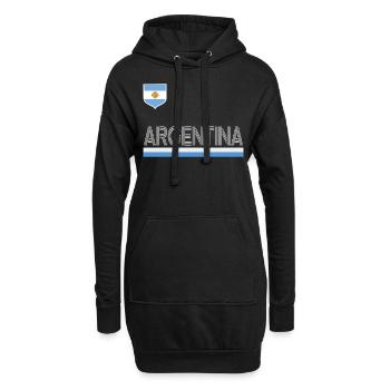 Argentine Cadeau Argentine Drapeau argentin - Sweat-shirt à capuche long Femme - noir - Devant