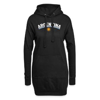 Argentine Cadeau Argentine Drapeau argentin - Sweat-shirt à capuche long Femme - noir - Devant