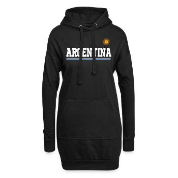 Argentine Cadeau Argentine Drapeau argentin - Sweat-shirt à capuche long Femme - noir - Devant