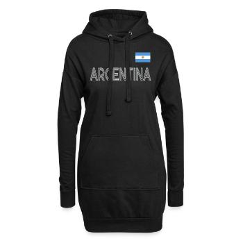 Argentinien Geschenk Argentina Argentine Flagge - Hoodie-Kleid - Schwarz - Vorne