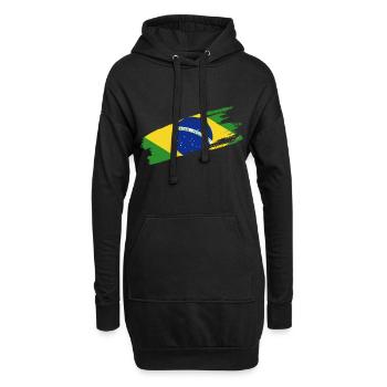 Brasilien Brazil shirt Brasilianer Rio de Janeirao - Hoodie-Kleid - Schwarz - Vorne