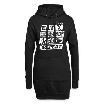 Sports nautiques Chauffeur de jetski - Eat Sleep Jetski Repe - Sweat-shirt à capuche long Femme - noir - Devant