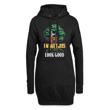 Arborist I Make Trees Look Good Tree Specialist - Hoodie-Kleid - Schwarz - Vorne