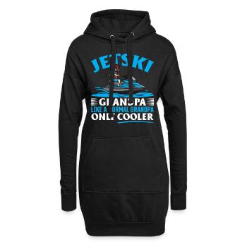 Jetski Papi comme un Papi normal juste plus cool - Sweat-shirt à capuche long Femme - noir - Devant