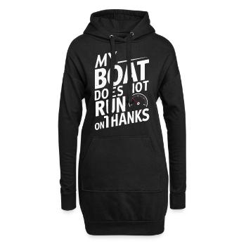 Mein Boot fährt nicht auf Danke" Sarkastischer Humor - Hoodie-Kleid - Schwarz - Vorne