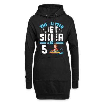 Baby Jetski Rider - This little jet skier is 5 Yea - Hoodie-Kleid - Schwarz - Vorne