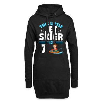Kids Jetski Rider - This little jet skier is 7 Yea - Hoodie-Kleid - Schwarz - Vorne