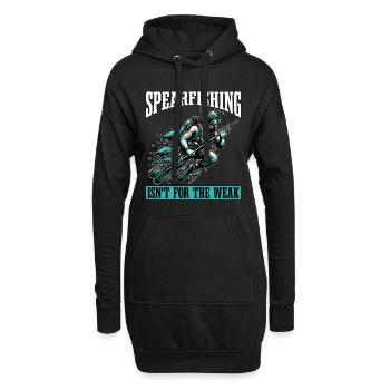 La chasse sous-marine n’est pas pour les amateurs de pêche faibles - Sweat-shirt à capuche long Femme - noir - Devant