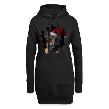 Hundebesitzer Hunde Weihnachten Weihnachts Hund - Hoodie-Kleid - Schwarz - Vorne