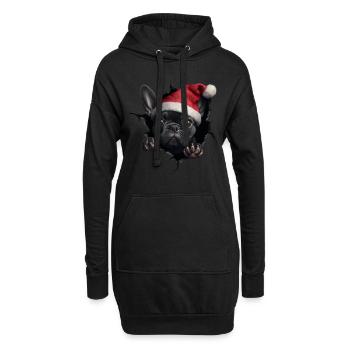 Hundebesitzer Hunde Weihnachten Weihnachts Hund - Hoodie-Kleid - Schwarz - Vorne