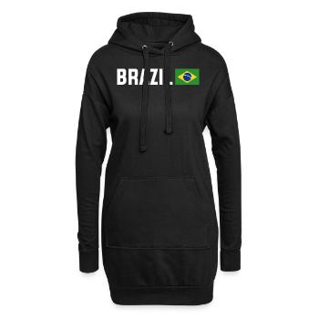 Brasilien Brazil shirt Brasilianer Rio de Janeirao - Hoodie-Kleid - Schwarz - Vorne