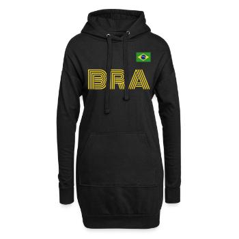 Brasilien Brazil shirt Brasilianer Rio de Janeirao - Hoodie-Kleid - Schwarz - Vorne