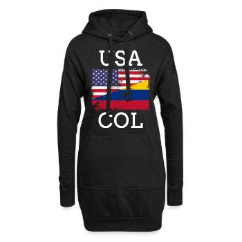 Kolumbien Colombia Medellin Urlaub Bogota Cali - Hoodie-Kleid - Schwarz - Vorne