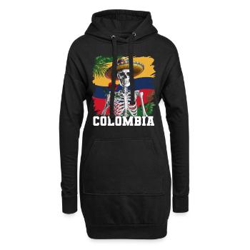 Kolumbien Colombia Medellin Urlaub Bogota Cali - Hoodie-Kleid - Schwarz - Vorne