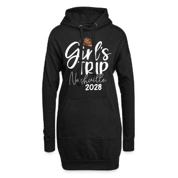 Girls Trip Nashville 2028 - Hoodie-Kleid - Schwarz - Vorne
