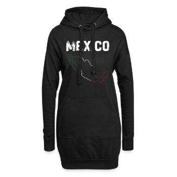 Mexiko Mexico Mexikaner Geschenk Flagge Fußball - Hoodie-Kleid - Schwarz - Vorne