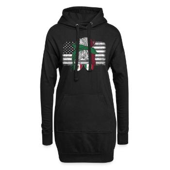 Mexiko Mexico Mexikaner Geschenk Flagge Fußball - Hoodie-Kleid - Schwarz - Vorne