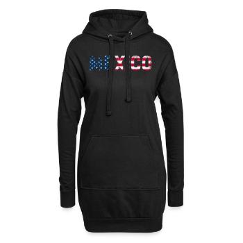 Mexiko Mexico Mexikaner Geschenk Flagge Fußball - Hoodie-Kleid - Schwarz - Vorne
