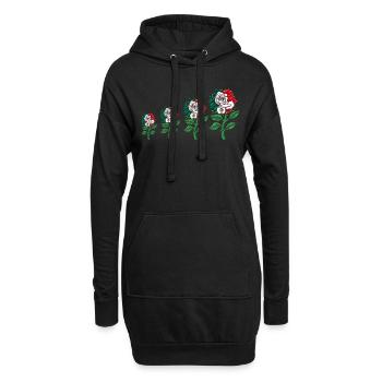 Mexiko Mexico Mexikaner Geschenk Flagge Fußball - Hoodie-Kleid - Schwarz - Vorne