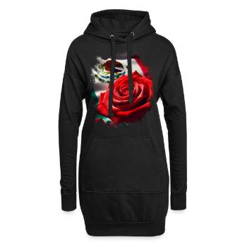 Mexique Mexique Cadeau mexicain Flag Football - Sweat-shirt à capuche long Femme - noir - Devant