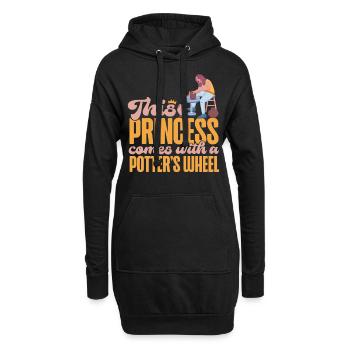 Poterie Céramiste Artiste Si Vous Voyez - Sweat-shirt à capuche long Femme - noir - Devant