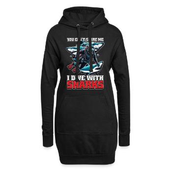 Plongée sous-marine Vous ne pouvez pas me faire peur Nageur de plongée en apnée - Sweat-shirt à capuche long Femme - noir - Devant