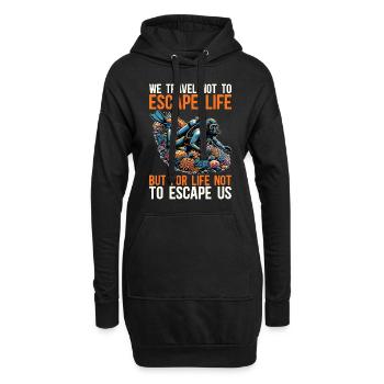 Plongée sous-marine Nous voyageons pour ne pas échapper à la natation - Sweat-shirt à capuche long Femme - noir - Devant