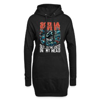 La plongée sous-marine fait taire les voix Sports nautiques - Sweat-shirt à capuche long Femme - noir - Devant