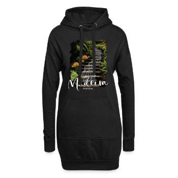 Île de Madère Portugal Vacances Visites Souvenirs - Sweat-shirt à capuche long Femme - noir - Devant
