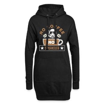 Snorkeling Pas de café Pas de baignade Amateur de café - Sweat-shirt à capuche long Femme - noir - Devant