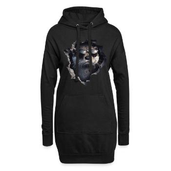 Drôle Loutre Loutre Amoureux Mignon Loutre Zoo - Sweat-shirt à capuche long Femme - noir - Devant