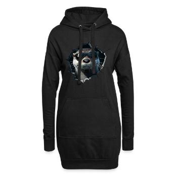 Drôle Loutre Loutre Amoureux Mignon Loutre Zoo - Sweat-shirt à capuche long Femme - noir - Devant