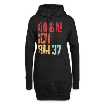 37. Geburtstag 37 Jahre Geschenk Spruch - Hoodie-Kleid - Schwarz - Vorne