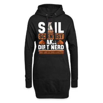 Bodenwissenschaftler Science du sol - Sweat-shirt à capuche long Femme - noir - Devant