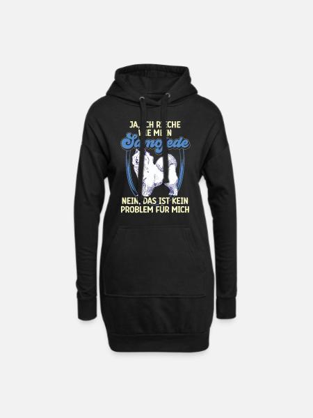 Samojede Samojedenspitz Rieche nach Samojede - Hoodie-Kleid - Schwarz