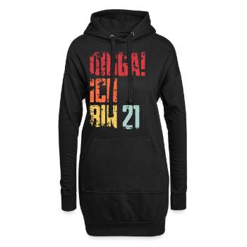 21. Geburtstag 21 Jahre Geschenk Spruch - Hoodie-Kleid - Schwarz - Vorne