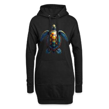 Amoureux des tortues de mer Motif safari animalier - Sweat-shirt à capuche long Femme - noir - Devant