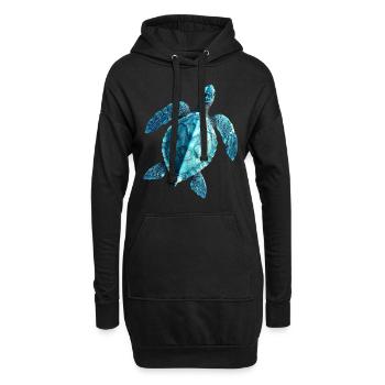 Amoureux des tortues de mer Motif safari animalier - Sweat-shirt à capuche long Femme - noir - Devant