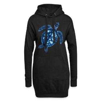 Amoureux des tortues de mer Motif safari animalier - Sweat-shirt à capuche long Femme - noir - Devant