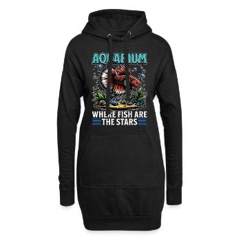 Aquarium Where Fish Are The Stars Fishkeeping - Hoodie-Kleid - Schwarz - Vorne