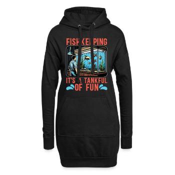 Aquarium Enthusiast Fishkeeping It's Aquascaping - Hoodie-Kleid - Schwarz - Vorne